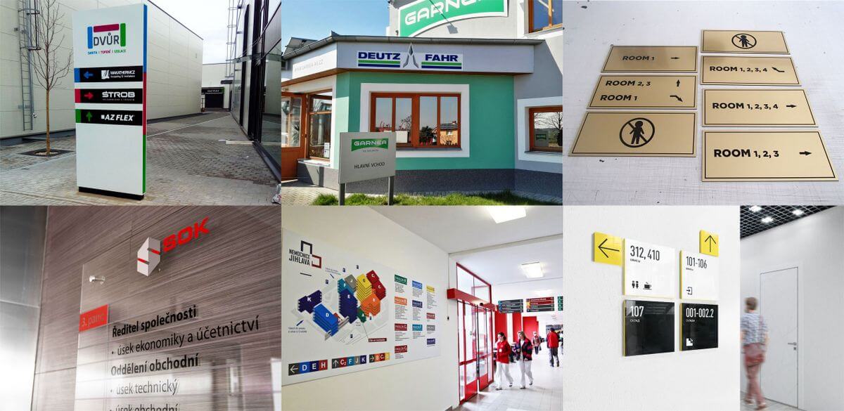 reklama ukázka orientační systémy